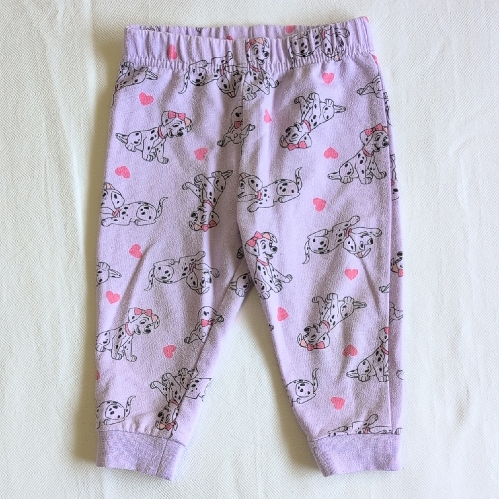 disney 101 dalmatians purple printed comfy joggers pants 12 months baby girl